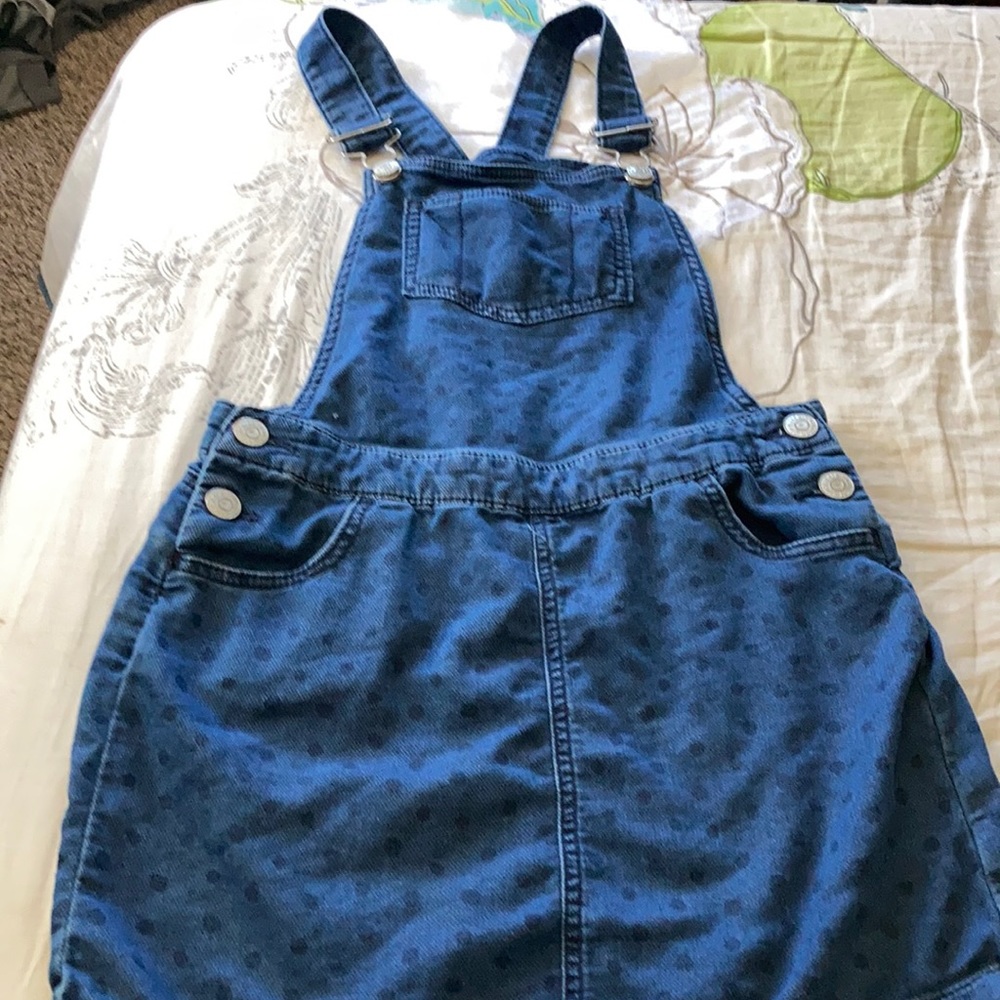 Girls Denim skirt overall  L 10/12